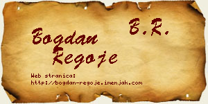Bogdan Regoje vizit kartica